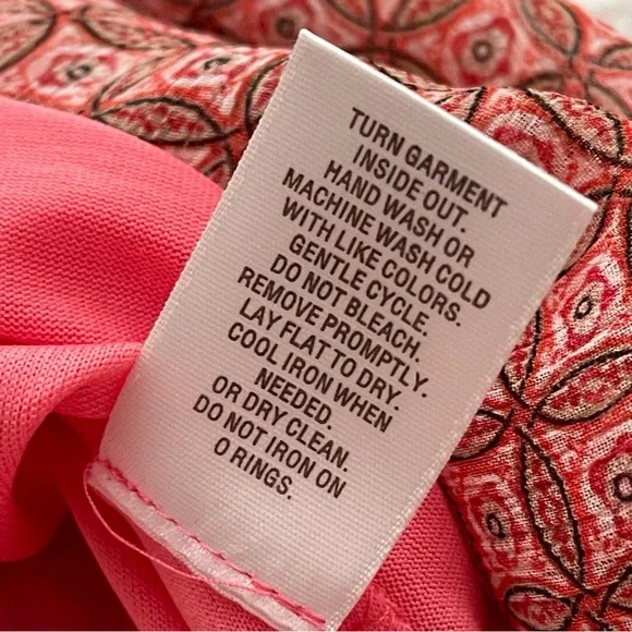 Roz & Ali Top Sleeveless Geometric Print Embellished Neckline Size M - Picture 14 of 14